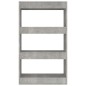 vidaXL Bücherregal/Raumteiler Betongrau 60x30x103 cm Holzwerkstoff vidaXL Bücherregal/Raumteiler Betongrau 60x30x103 cm Holzwerkstoff