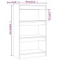vidaXL Bücherregal/Raumteiler Betongrau 60x30x103 cm Holzwerkstoff vidaXL Bücherregal/Raumteiler Betongrau 60x30x103 cm Holzwerkstoff