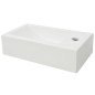 vidaXL Waschbecken Rechteckig mit Hahnloch Keramik Weiß 46x25,5x12 cm vidaXL Waschbecken Rechteckig mit Hahnloch Keramik Weiß 46x25,5x12 cm