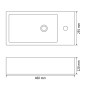 vidaXL Waschbecken Rechteckig mit Hahnloch Keramik Weiß 46x25,5x12 cm vidaXL Waschbecken Rechteckig mit Hahnloch Keramik Weiß 46x25,5x12 cm
