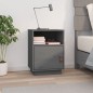 vidaXL Nachttisch Grau 40x34x55 cm Massivholz Kiefer vidaXL Nachttisch Grau 40x34x55 cm Massivholz Kiefer