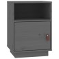 vidaXL Nachttisch Grau 40x34x55 cm Massivholz Kiefer vidaXL Nachttisch Grau 40x34x55 cm Massivholz Kiefer
