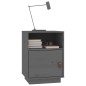 vidaXL Nachttisch Grau 40x34x55 cm Massivholz Kiefer vidaXL Nachttisch Grau 40x34x55 cm Massivholz Kiefer