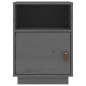 vidaXL Nachttisch Grau 40x34x55 cm Massivholz Kiefer vidaXL Nachttisch Grau 40x34x55 cm Massivholz Kiefer