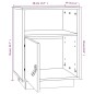 vidaXL Nachttisch Grau 40x34x55 cm Massivholz Kiefer vidaXL Nachttisch Grau 40x34x55 cm Massivholz Kiefer