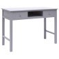 vidaXL Schreibtisch Grau 108x45x76 cm Massivholz Paulownia vidaXL Schreibtisch Grau 108x45x76 cm Massivholz Paulownia