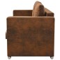 2-Sitzer Sofa 137 x 73 x 82 cm Künstliches Wildleder 2-Sitzer Sofa 137 x 73 x 82 cm Künstliches Wildleder