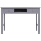 vidaXL Schreibtisch Grau 108x45x76 cm Massivholz Paulownia vidaXL Schreibtisch Grau 108x45x76 cm Massivholz Paulownia