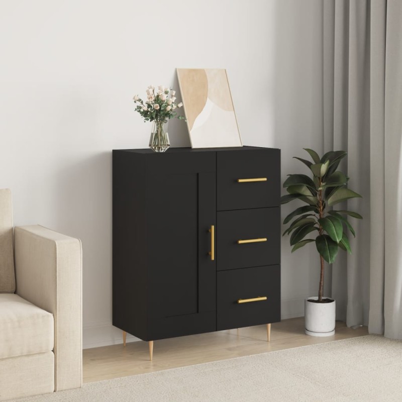 vidaXL Sideboard Schwarz 69,5x34x90 cm Holzwerkstoff vidaXL Sideboard Schwarz 69,5x34x90 cm Holzwerkstoff