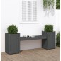 vidaXL Gartenbank mit Pflanzkübeln Grau 180x36x63 cm Massivholz Kiefer vidaXL Gartenbank mit Pflanzkübeln Grau 180x36x63 cm Massivholz Kiefer