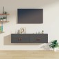 vidaXL Wandschränke 2 Stk. Grau 60x30x30 cm Massivholz Kiefer vidaXL Wandschränke 2 Stk. Grau 60x30x30 cm Massivholz Kiefer