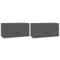 vidaXL Wandschränke 2 Stk. Grau 60x30x30 cm Massivholz Kiefer vidaXL Wandschränke 2 Stk. Grau 60x30x30 cm Massivholz Kiefer