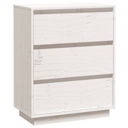 vidaXL Sideboard Weiß 60x34x75 cm Massivholz Kiefer
