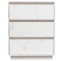vidaXL Sideboard Weiß 60x34x75 cm Massivholz Kiefer vidaXL Sideboard Weiß 60x34x75 cm Massivholz Kiefer