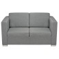 2-Sitzer Sofa Stoff Hellgrau 2-Sitzer Sofa Stoff Hellgrau