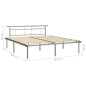vidaXL Bettgestell Grau Metall 180x200 cm vidaXL Bettgestell Grau Metall 180x200 cm