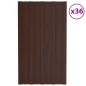 vidaXL Dachpaneele 36 Stk. Verzinkter Stahl Braun 80x45 cm vidaXL Dachpaneele 36 Stk. Verzinkter Stahl Braun 80x45 cm