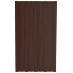 vidaXL Dachpaneele 36 Stk. Verzinkter Stahl Braun 80x45 cm