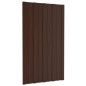 vidaXL Dachpaneele 36 Stk. Verzinkter Stahl Braun 80x45 cm vidaXL Dachpaneele 36 Stk. Verzinkter Stahl Braun 80x45 cm