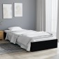 vidaXL Massivholzbett Schwarz 75x190 cm vidaXL Massivholzbett Schwarz 75x190 cm