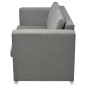2-Sitzer Sofa Stoff Hellgrau 2-Sitzer Sofa Stoff Hellgrau