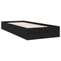 vidaXL Massivholzbett Schwarz 75x190 cm vidaXL Massivholzbett Schwarz 75x190 cm