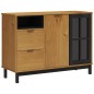 vidaXL Sideboard mit Glastür FLAM 110x40x80 cm Massivholz Kiefer vidaXL Sideboard mit Glastür FLAM 110x40x80 cm Massivholz Kiefer