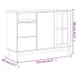 vidaXL Sideboard mit Glastür FLAM 110x40x80 cm Massivholz Kiefer vidaXL Sideboard mit Glastür FLAM 110x40x80 cm Massivholz Kiefer