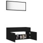 vidaXL 2-tlg. Badmöbel-Set Schwarz Holzwerkstoff vidaXL 2-tlg. Badmöbel-Set Schwarz Holzwerkstoff