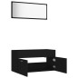 vidaXL 2-tlg. Badmöbel-Set Schwarz Holzwerkstoff vidaXL 2-tlg. Badmöbel-Set Schwarz Holzwerkstoff