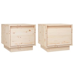 vidaXL Nachttische 2 Stk. 35x34x32 cm Massivholz Kiefer