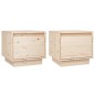 vidaXL Nachttische 2 Stk. 35x34x32 cm Massivholz Kiefer vidaXL Nachttische 2 Stk. 35x34x32 cm Massivholz Kiefer