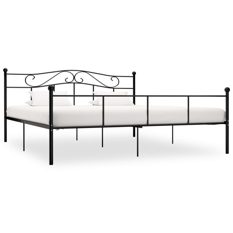 vidaXL Bettgestell Schwarz Metall 180×200 cm vidaXL Bettgestell Schwarz Metall 180×200 cm