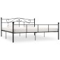 vidaXL Bettgestell Schwarz Metall 180×200 cm vidaXL Bettgestell Schwarz Metall 180×200 cm