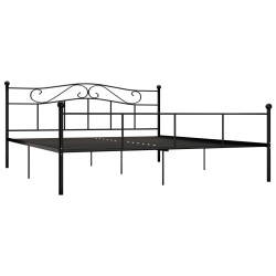 vidaXL Bettgestell Schwarz Metall 180×200 cm