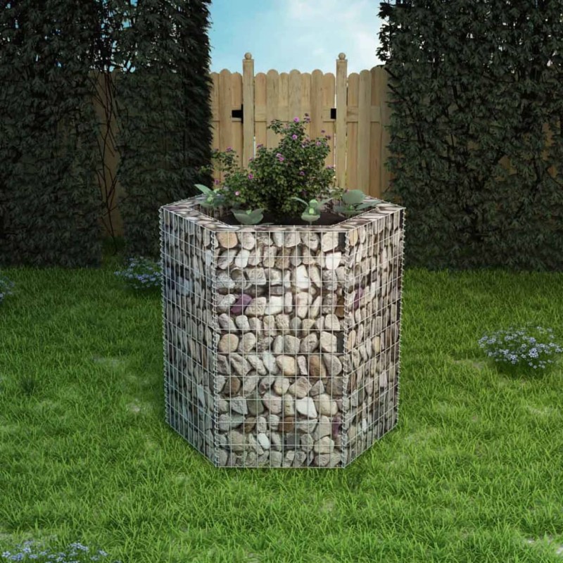 vidaXL Sechseckiges Gabionen-Hochbeet 100×90×100 cm vidaXL Sechseckiges Gabionen-Hochbeet 100×90×100 cm