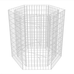 vidaXL Sechseckiges Gabionen-Hochbeet 100×90×100 cm