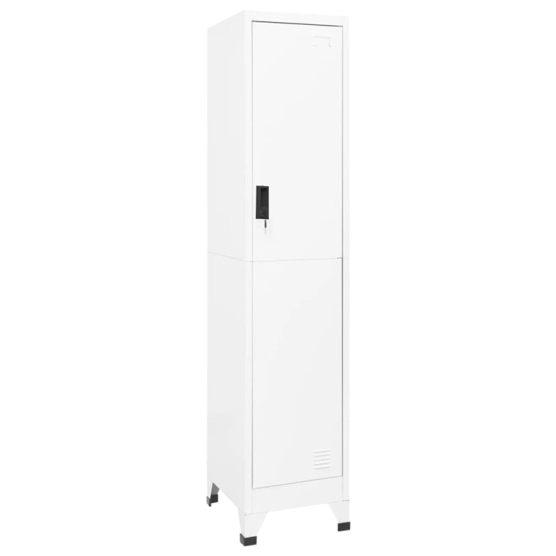 vidaXL Schließfachschrank Weiß 38x45x180 cm Stahl vidaXL Schließfachschrank Weiß 38x45x180 cm Stahl