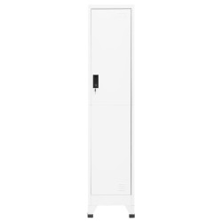 vidaXL Schließfachschrank Weiß 38x45x180 cm Stahl