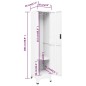 vidaXL Schließfachschrank Weiß 38x45x180 cm Stahl vidaXL Schließfachschrank Weiß 38x45x180 cm Stahl