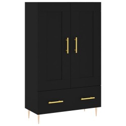 vidaXL Highboard Schwarz 69,5x31x115 cm Holzwerkstoff