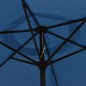 vidaXL Sonnenschirm mit LED-Leuchten und Stahlmast 300 cm Azurblau vidaXL Sonnenschirm mit LED-Leuchten und Stahlmast 300 cm Azurblau