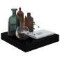vidaXL Schweberegal Hochglanz-Schwarz 23x23,5x3,8 cm MDF vidaXL Schweberegal Hochglanz-Schwarz 23x23,5x3,8 cm MDF