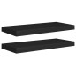 vidaXL Wandregale Schwebend 2 Stk. Schwarz 60x23,5x3,8cm MDF vidaXL Wandregale Schwebend 2 Stk. Schwarz 60x23,5x3,8cm MDF