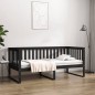 vidaXL Tagesbett Schwarz 90x200 cm Massivholz Kiefer vidaXL Tagesbett Schwarz 90x200 cm Massivholz Kiefer