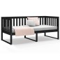 vidaXL Tagesbett Schwarz 90x200 cm Massivholz Kiefer vidaXL Tagesbett Schwarz 90x200 cm Massivholz Kiefer
