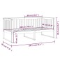 vidaXL Tagesbett Schwarz 90x200 cm Massivholz Kiefer vidaXL Tagesbett Schwarz 90x200 cm Massivholz Kiefer
