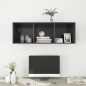 vidaXL TV-Wandschrank Grau 37x37x107 cm Holzwerkstoff vidaXL TV-Wandschrank Grau 37x37x107 cm Holzwerkstoff