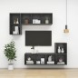 vidaXL TV-Wandschrank Grau 37x37x107 cm Holzwerkstoff vidaXL TV-Wandschrank Grau 37x37x107 cm Holzwerkstoff
