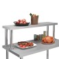 vidaXL Aufsatzboard für Arbeitstisch 120 x 30 x 35 cm Edelstahl vidaXL Aufsatzboard für Arbeitstisch 120 x 30 x 35 cm Edelstahl